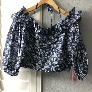 NYC || Eva Mendes Floral Crop Top